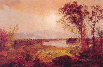 Jasper Francis Cropsey Painting - A Bend in the River Jasper Francis Cropsey